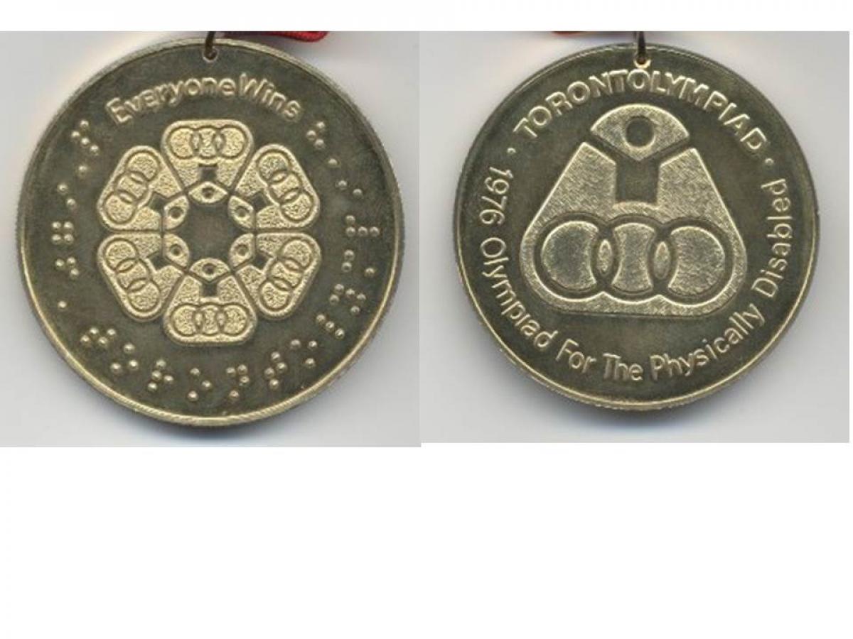 The medals of the Toronto 1976 Paralympic Games