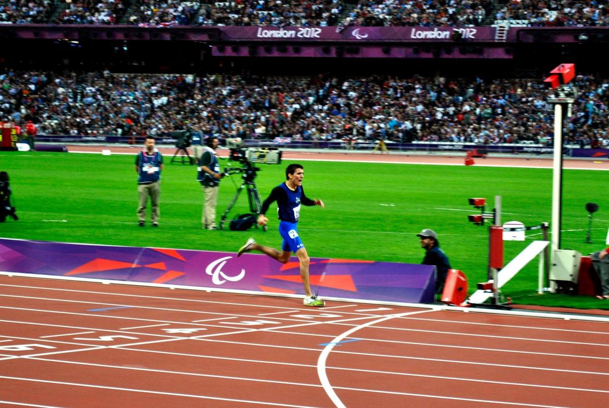 Gabriel de Jesus Cuadra Holmann competes at the London 2012 Paralympic Games.