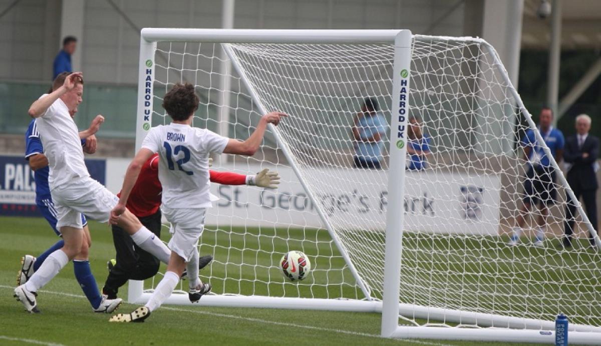 Jake Brown Jake Brown crashes home another goal.