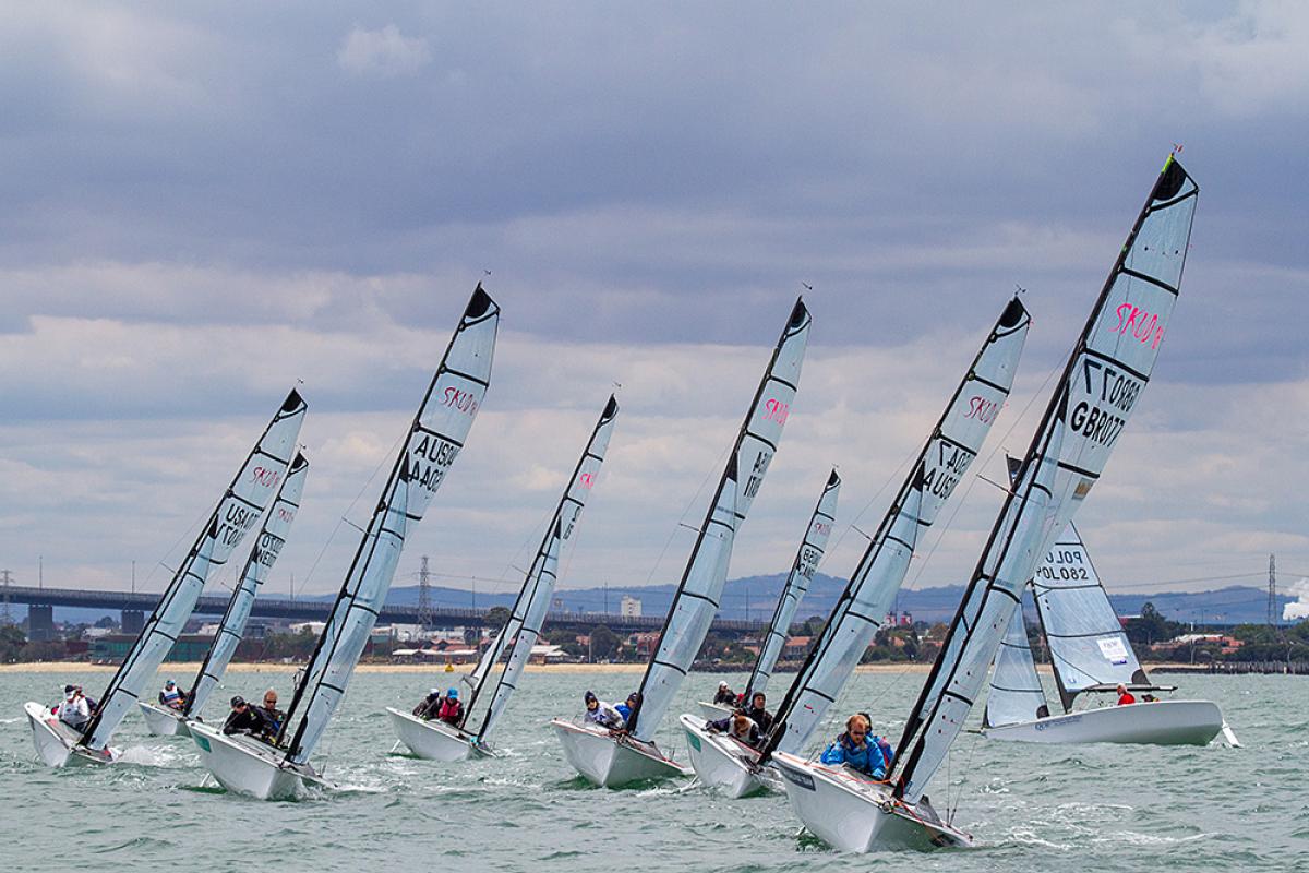 Competitors at the 2015 Para World Sailing Championships out of Williamstown's Royal Yacht Club of Victoria.