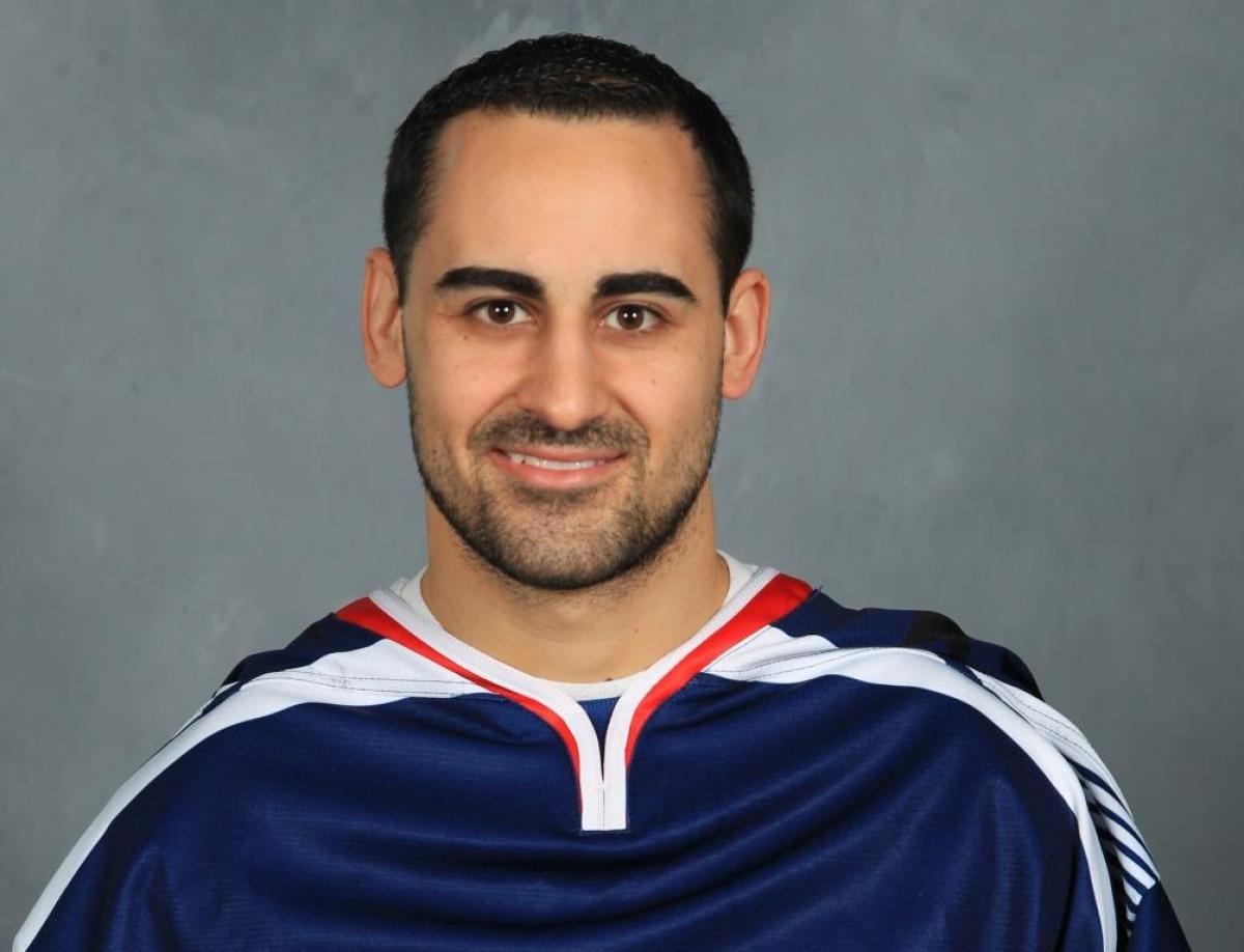 Steve Cash at the 2015 IPC Ice Sledge Hockey World Championships A-Pool in Buffalo, USA.