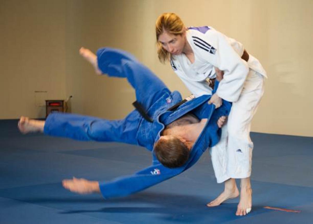 Judoka Priscilla Gagne in training for the Toronto 2015 Parapan American Games.