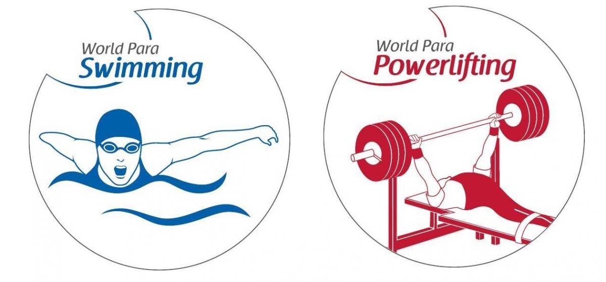 World Para Powerlifting, World Para Swimming - Logos