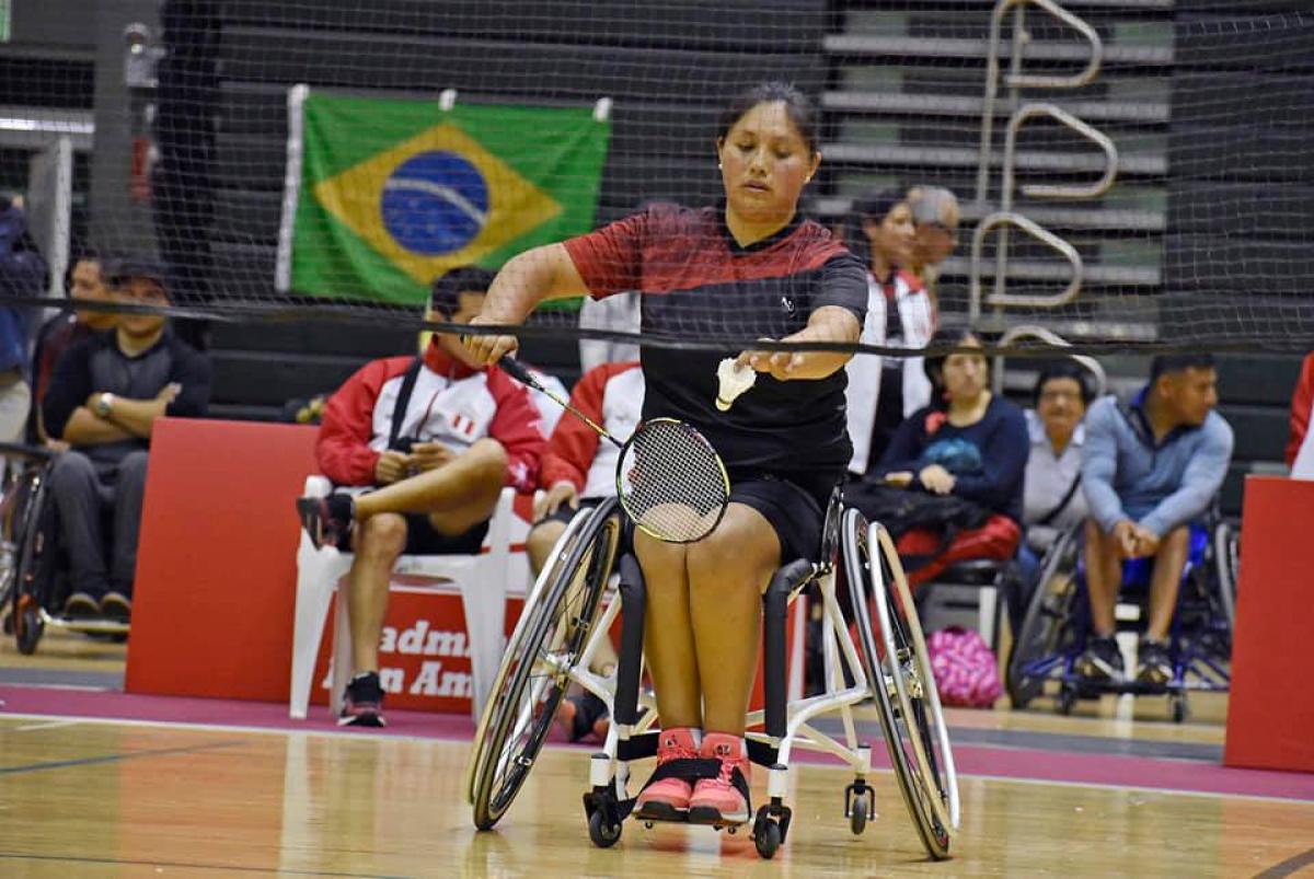 female Para badminton player Pilar Jauregui 