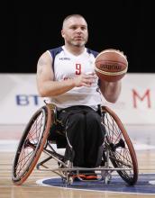 Great Britain's Jon Pollock in action at the 2011 BT Paralympic World Cup