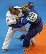 Two judokas in competition