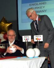 Sir Philip Craven makes draw for 2015 Football 5-a-side Euros