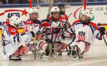USA's players celebrate after defeating Norway in the Buffalo 2015 semi-finals.