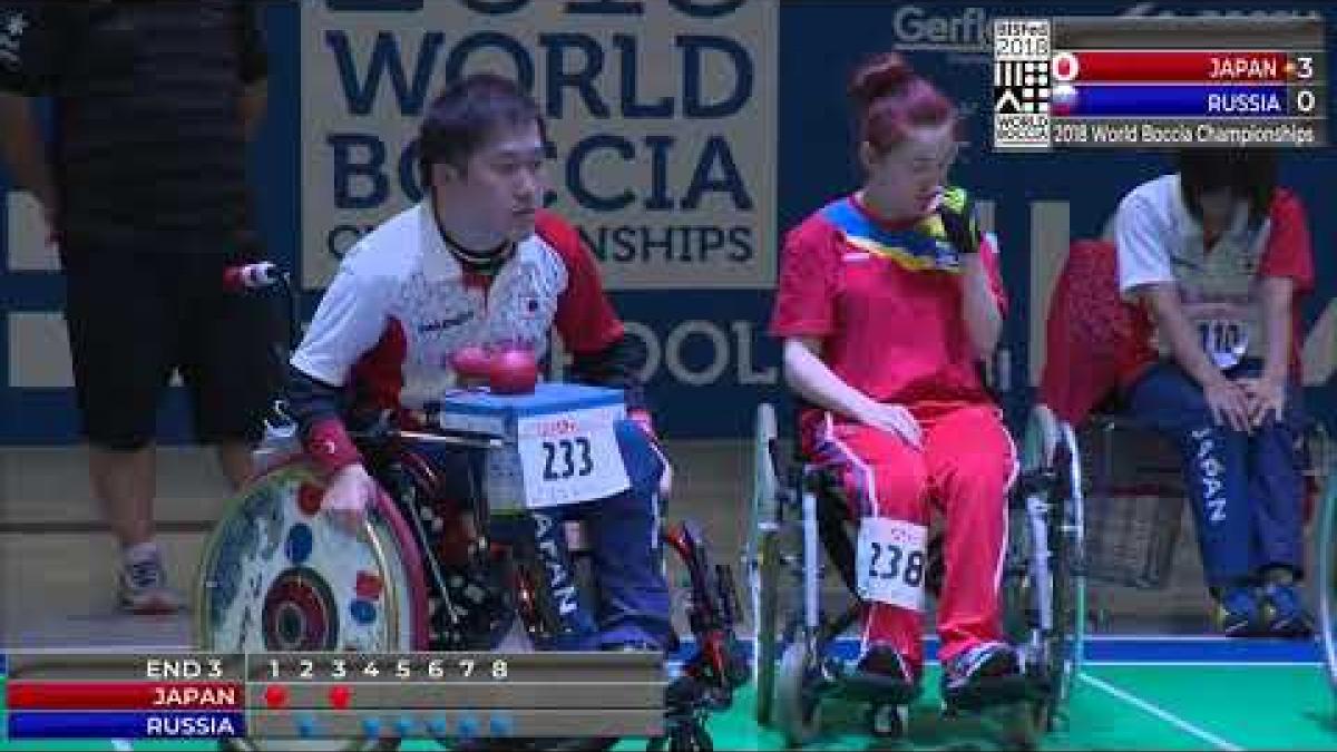 Video highlights from team and pairs boccia events