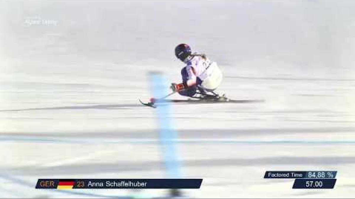Anna Schaffelhuber wins women's downhill sitting | 2018 World Para Alpine Skiing World Cup