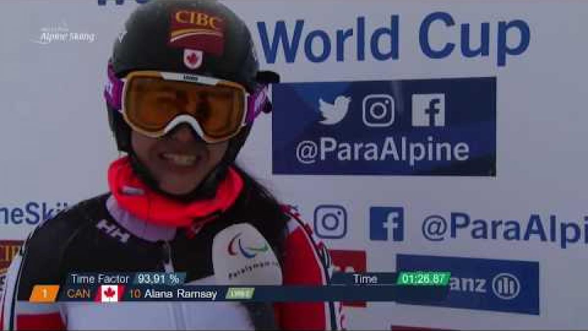 Alana Ramsay wins women's super-G standing | 2018 World Para Alpine Skiing World Cup