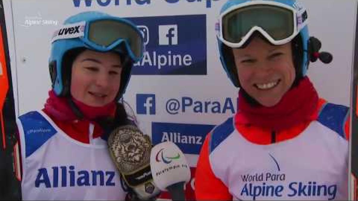 Menna Fitzpatrick and Jen Kehoe win women's Super-G VI | 2018 World Para Alpine Skiing World Cup