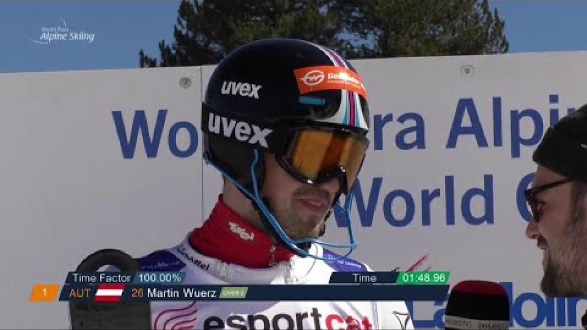 Martin Wuerz | Slalom Standing Day 5 | World Para Alpine World Cup | La Molina 2019