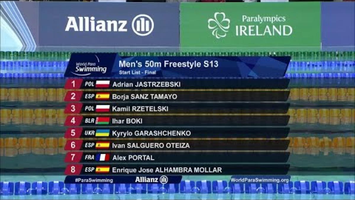 Men's 50m Freestyle S13 Final | Dublin 2018