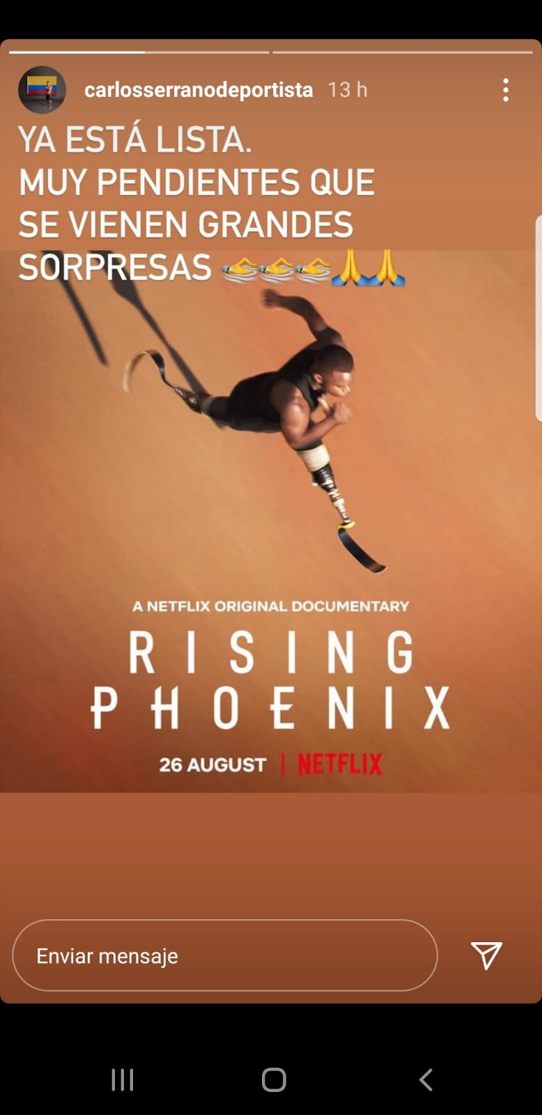 Carlos Serrano shares excitement for Rising Phoenix documentary