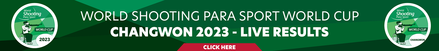 A banner about the Changwon 2023 Shooting Para Sport World Cup 