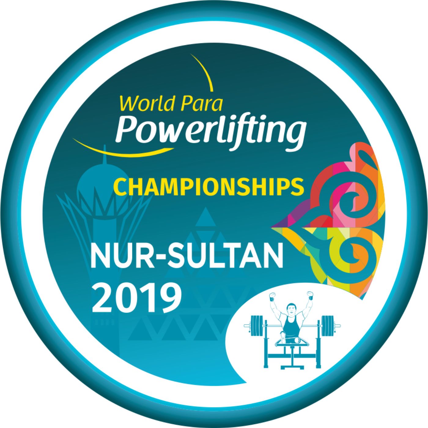 the official logo of the 2019 World Para Powerlifting Championships