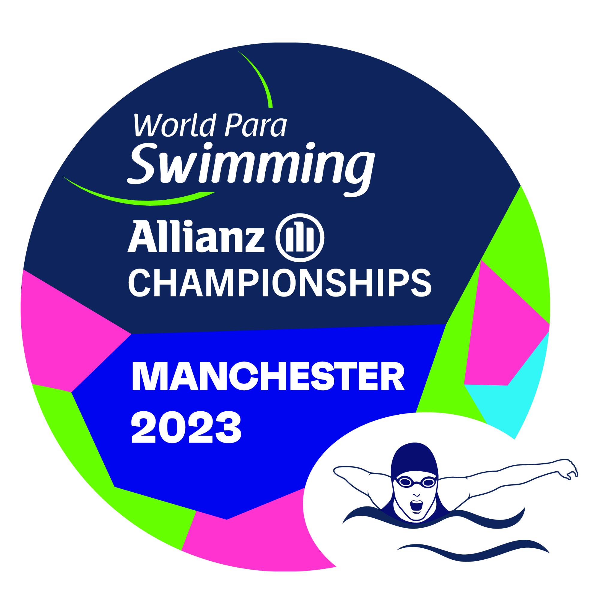 The logo of the Manchester 2023 Allianz Para Swimming World Championships
