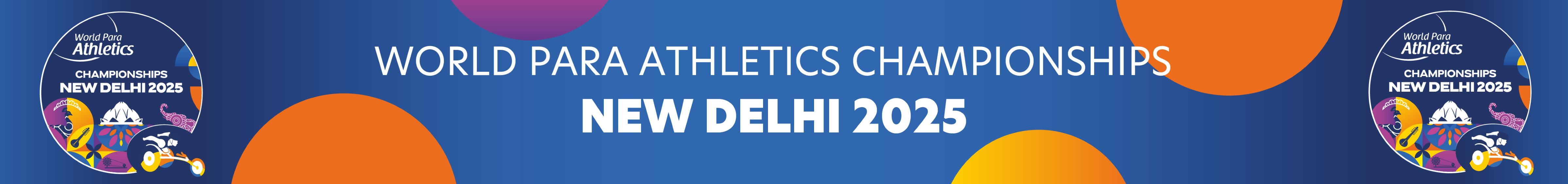 A banner of the New Delhi 2025 World Para Athletics Championships