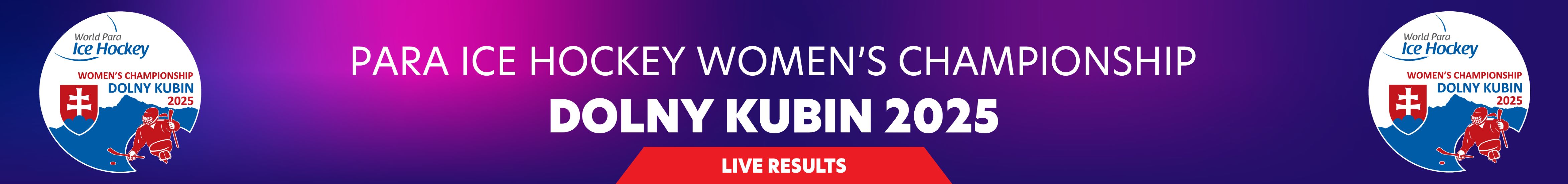 A banner of the Dolny Kubin 2025 Women's World Championships