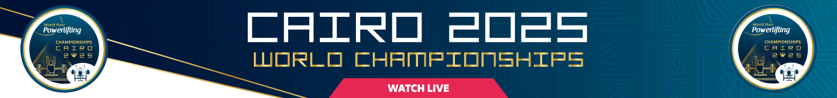 A banner saying Cairo 2025 WPPO World Championships Watch Live