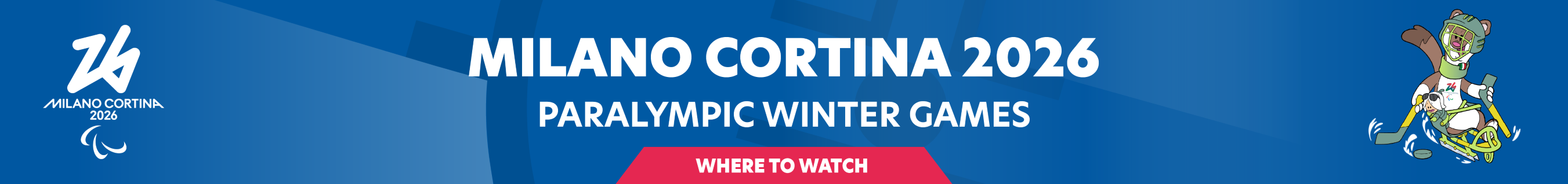 A banner about where to watch Milano Cortina 2026