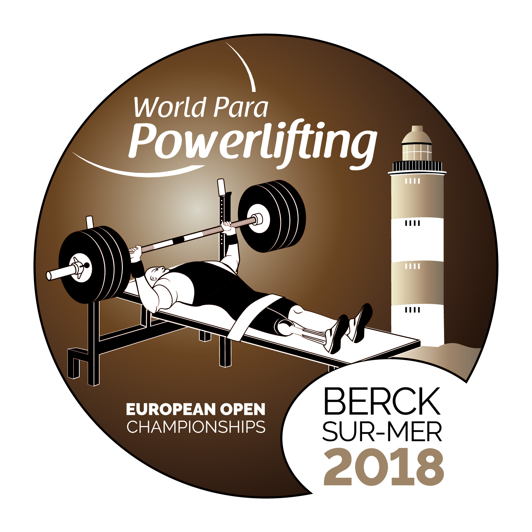 The official logo of the 2018 World Para Powerlifting European Open Championships