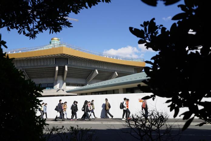 Outside view of judo venue at Tokyo 2020