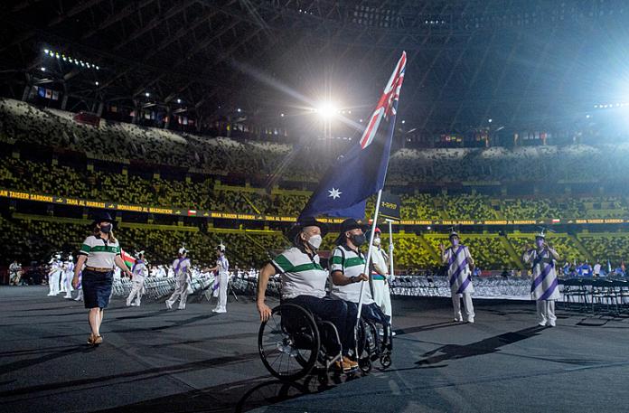 Australia athletes at the Opening Ceremony
