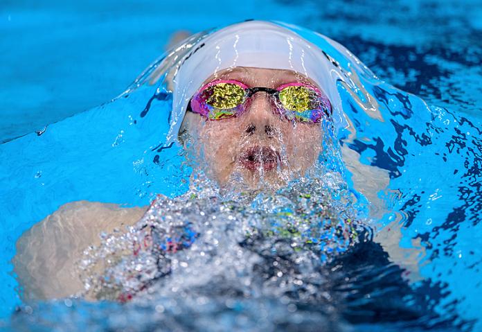 EN ROUTE TO TITLE: Valeriia Shabalina of RPC competes in the swimming women's 200m individual medley - SM14 final at the Tokyo 2020 Paralympic Games. OIS/Joel Marklund.