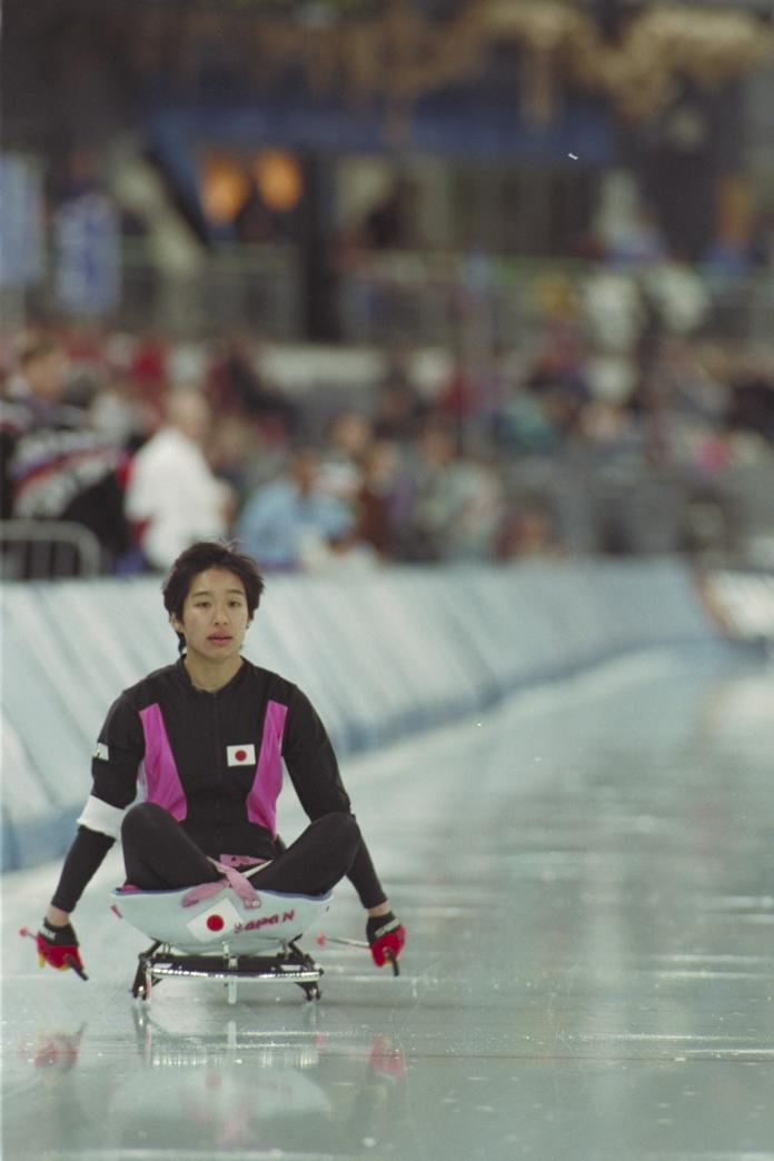 Ice sledge racing competition at Lillehammer 1994