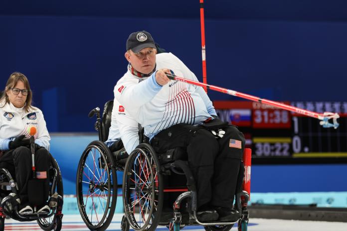 US wheelchair curler Matthew Thums 