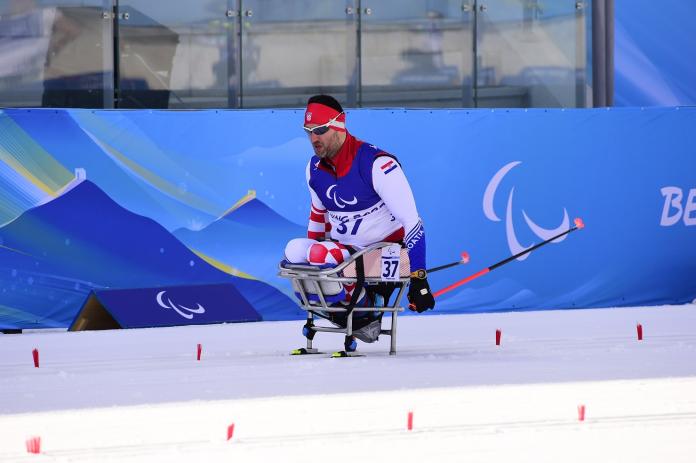 Croatian Josip Zima in action at Beijing 2022