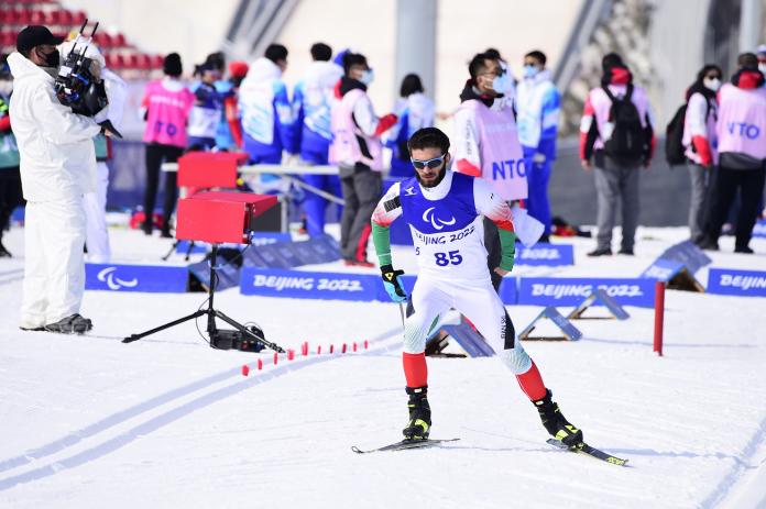 Iranian Aboulfazl Khatibi Mianaei in action at Beijing 2022