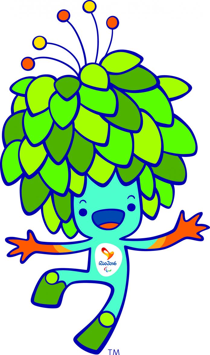 Tom, the mascot of the Rio 2016 Paralympic Games, is a green mascot with leaves on its head