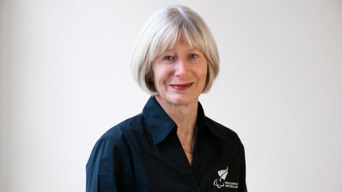 A profile image of Marguerite Christophers, wearing a Paralympics New Zealand shirt.