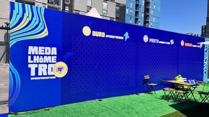 Brazil medal wall in santiago