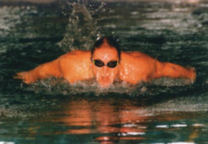 A photo of a swimmer in action.