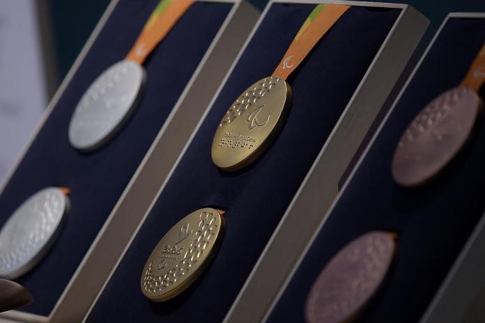 The photo shows the medals from the Rio 2016 Paralympics.