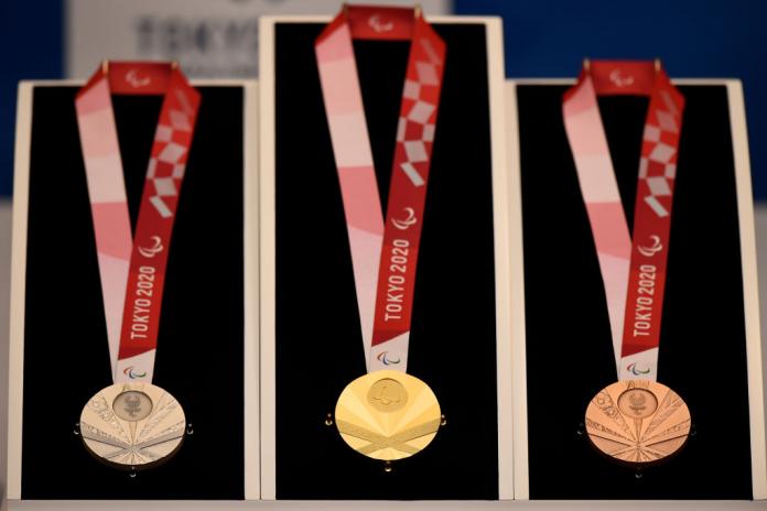 The image shows the medals from the Tokyo 2020 Paralympic Games.