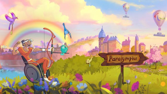 A screenshot of the Paris 2024 100 days to go video. 
