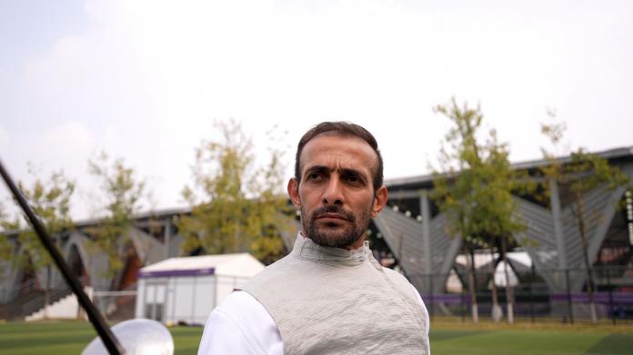 Wheelchair fencing athlete Ammar Ali during a video interview with the IPC during the Hangzhou 2022 Asian Para Games