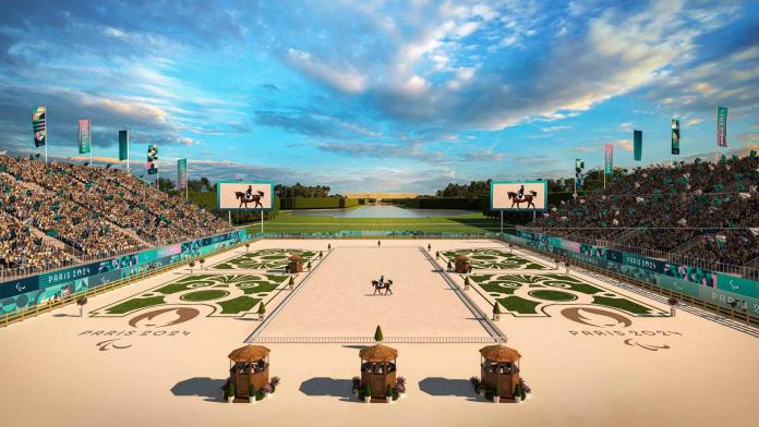 Image of the Chateau de Versailles, which will host Para equestrian during the Paris 2024 Paralympics. 