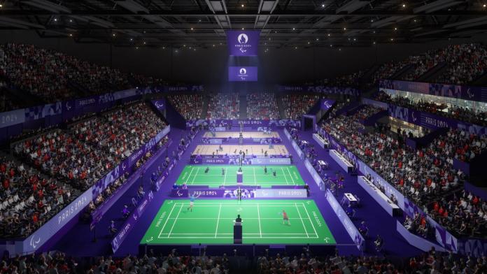 An image of a Para badminton arena.