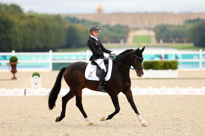 Para equestrian rider Katrine Kristensen on her horse