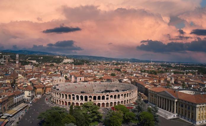 Photograph shows the Arena di Verona, which will stage the Opening Ceremony of the Milano Cortina 2026 Paralympic Winter Games, 