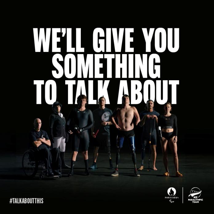 Graphic featuring seven Para athletes posting in front of words "WE'LL GIVE YOU SOMETHING TO TALK ABOUT"