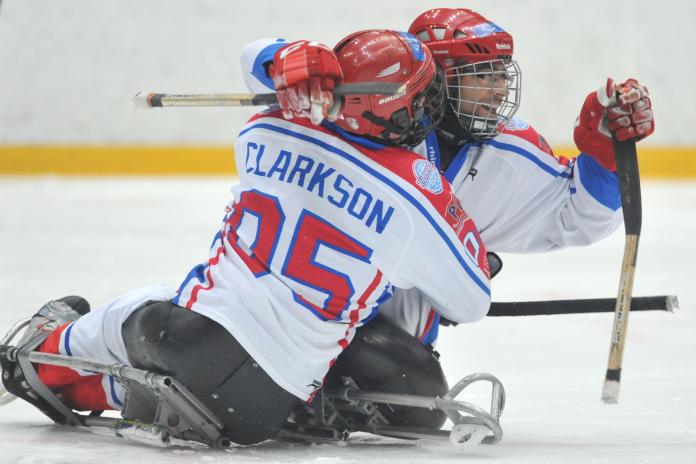 Great Britain's ice sledge hockey team