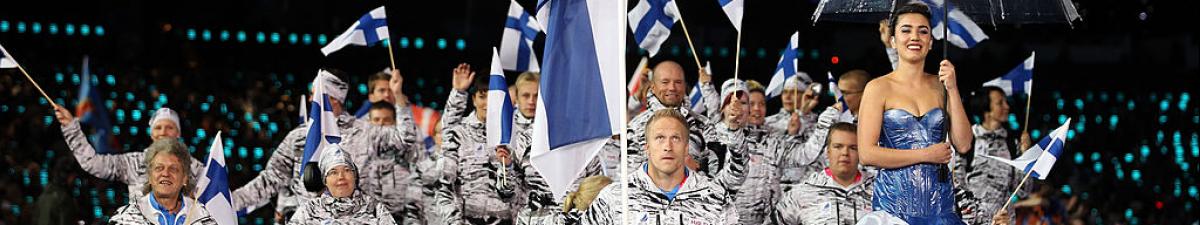 a group of Para athletes walking at an opening ceremony