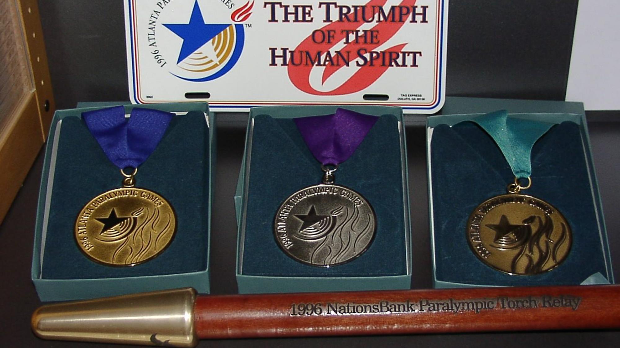 The medals of the Atlanta 1996 Paralympic Games